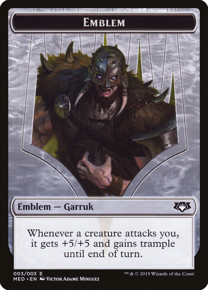 Garruk, Apex Predator Emblem [Mythic Edition Tokens] | Play N Trade Winnipeg
