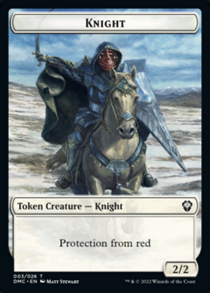 Phyrexian // Knight Double-sided Token [Dominaria United Tokens] | Play N Trade Winnipeg