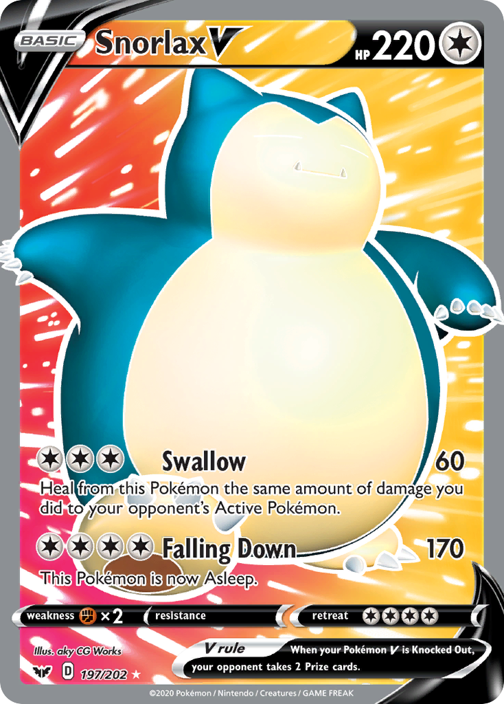 Snorlax V (197/202) [Sword & Shield: Base Set] | Play N Trade Winnipeg