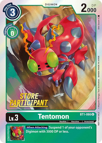 Tentomon [BT1-066] (Store Participant) [Release Special Booster Promos] | Play N Trade Winnipeg