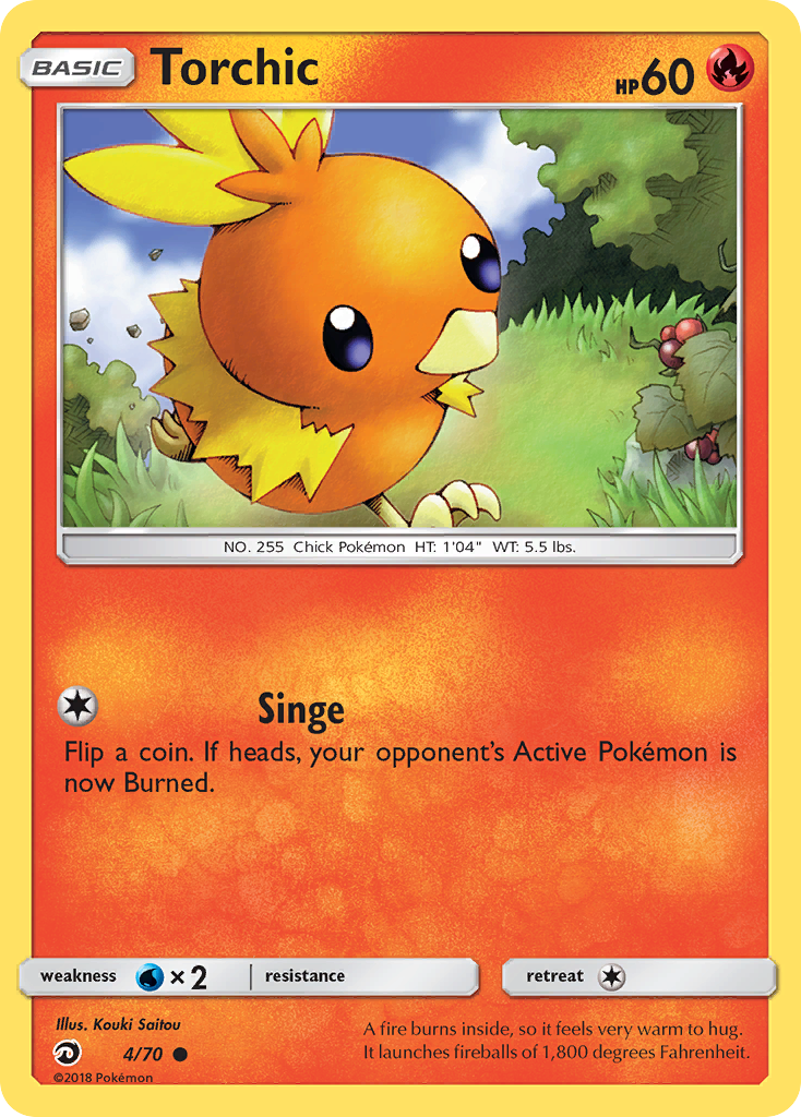 Torchic (4/70) [Sun & Moon: Dragon Majesty] | Play N Trade Winnipeg