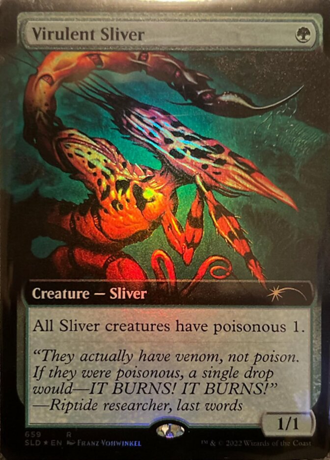 Virulent Sliver (Extended Art) [Secret Lair Drop Promos] | Play N Trade Winnipeg