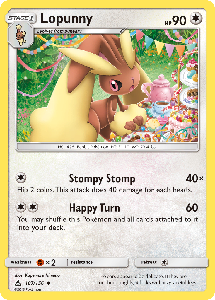 Lopunny (107/156) [Sun & Moon: Ultra Prism] | Play N Trade Winnipeg