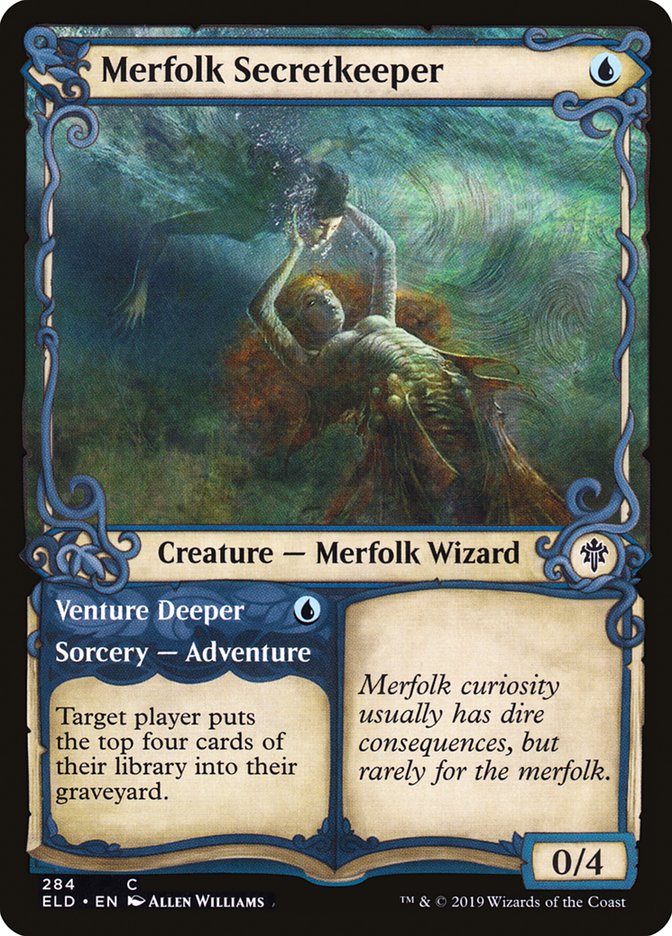 Merfolk Secretkeeper // Venture Deeper (Showcase) [Throne of Eldraine] | Play N Trade Winnipeg