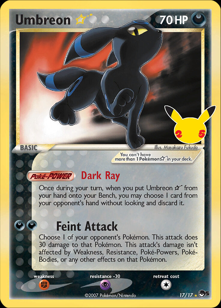 Umbreon (17/17) (Star) [Celebrations: 25th Anniversary - Classic Collection] | Play N Trade Winnipeg