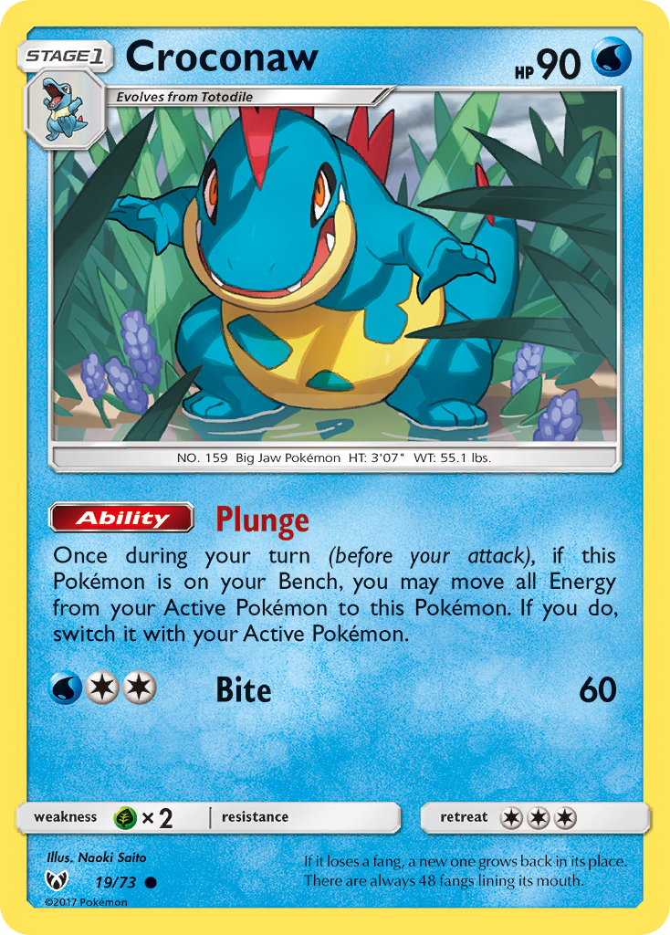 Croconaw (19/73) [Sun & Moon: Shining Legends] | Play N Trade Winnipeg