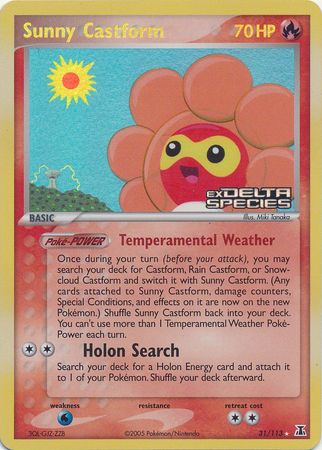 Sunny Castform (31/113) (Stamped) [EX: Delta Species] | Play N Trade Winnipeg