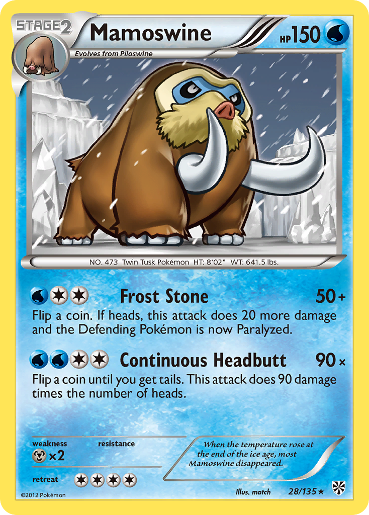 Mamoswine (28/135) [Black & White: Plasma Storm] | Play N Trade Winnipeg