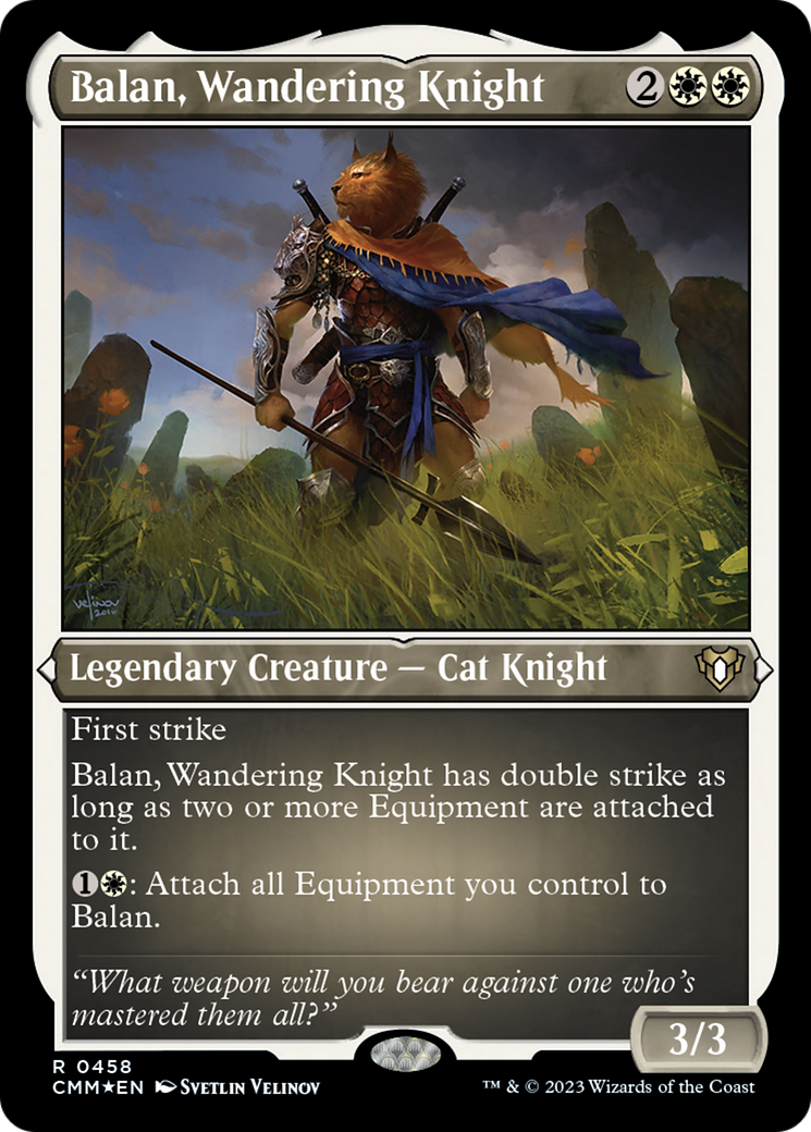 Balan, Wandering Knight (Foil Etched) [Commander Masters] | Play N Trade Winnipeg