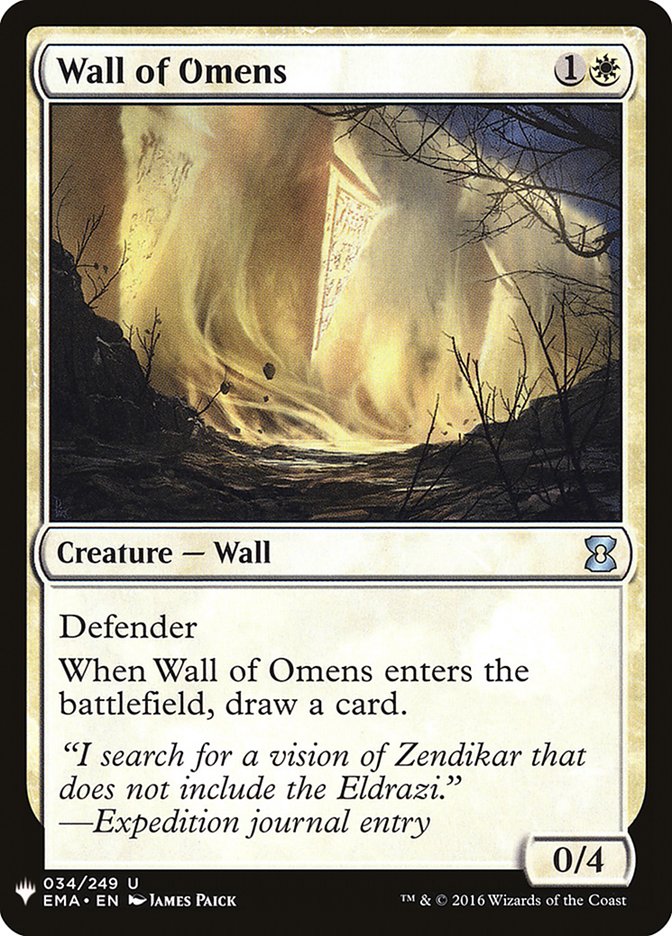 Wall of Omens [Mystery Booster] | Play N Trade Winnipeg