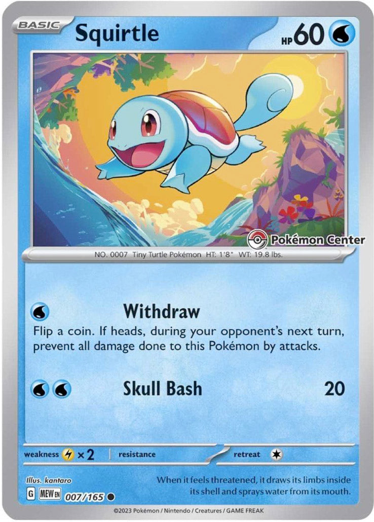 Squirtle (007/165) (Pokemon Center) [Scarlet & Violet: 151] | Play N Trade Winnipeg