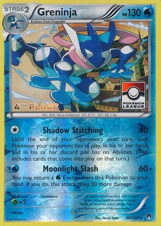 Greninja (40/122) (League Promo 4th Place) [XY: BREAKpoint] | Play N Trade Winnipeg