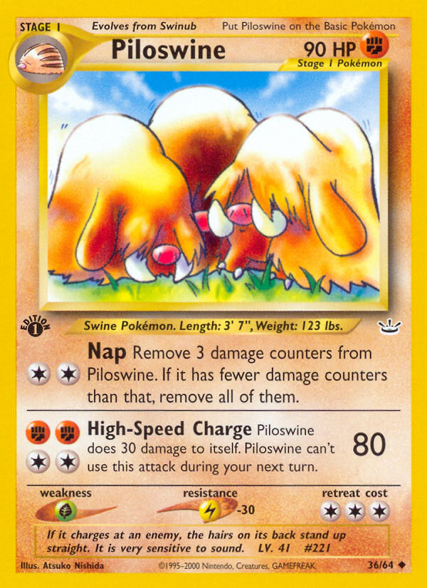 Piloswine (36/64) [Neo Revelation 1st Edition] | Play N Trade Winnipeg