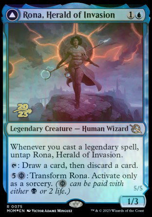 Rona, Herald of Invasion // Rona, Tolarian Obliterator [March of the Machine Prerelease Promos] | Play N Trade Winnipeg