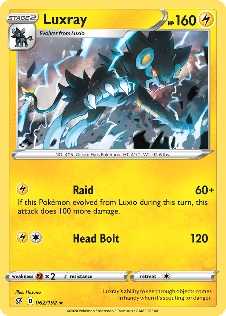 Luxray (062/192) [Sword & Shield: Rebel Clash] | Play N Trade Winnipeg