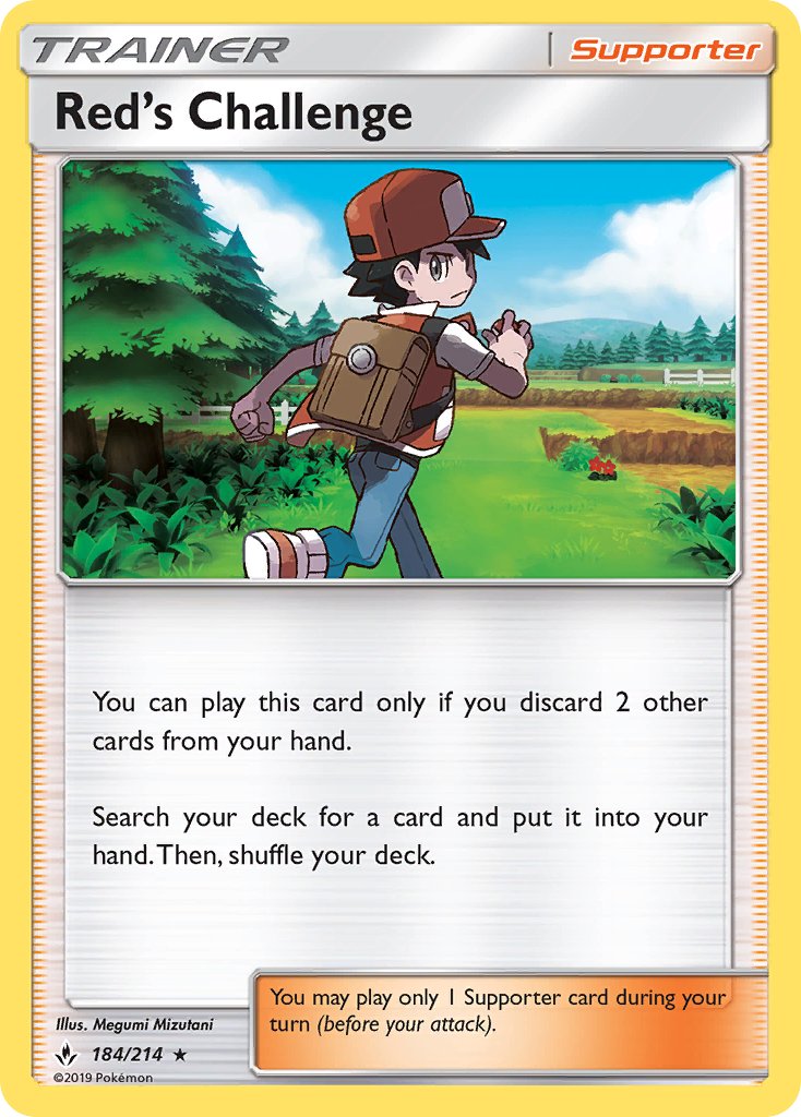 Red's Challenge (184/214) (Theme Deck Exclusive) [Sun & Moon: Unbroken Bonds] | Play N Trade Winnipeg