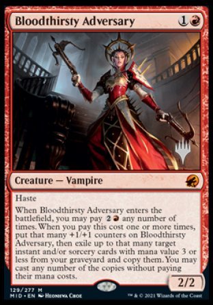 Bloodthirsty Adversary (Promo Pack) [Innistrad: Midnight Hunt Promos] | Play N Trade Winnipeg