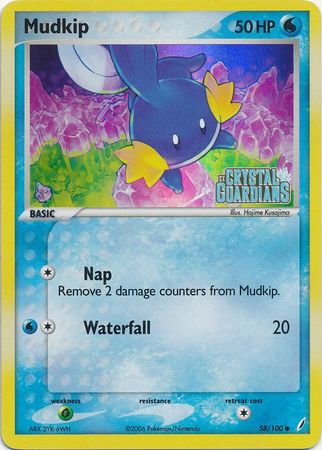 Mudkip (58/100) (Stamped) [EX: Crystal Guardians] | Play N Trade Winnipeg