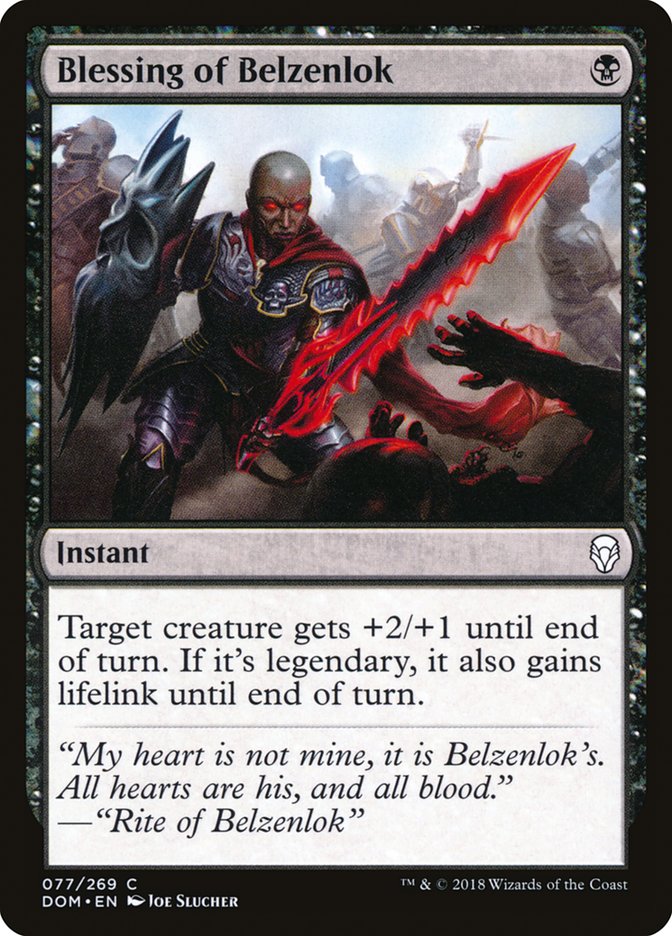 Blessing of Belzenlok [Dominaria] | Play N Trade Winnipeg