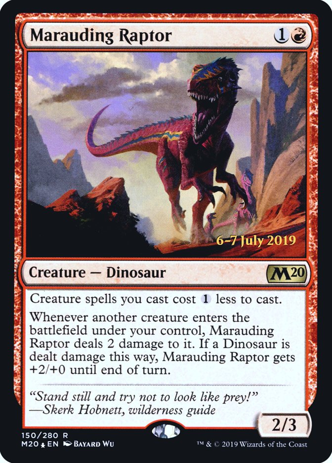 Marauding Raptor  [Core Set 2020 Prerelease Promos] | Play N Trade Winnipeg