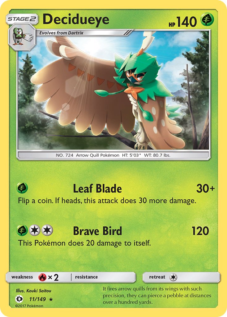 Decidueye (11/149) (Theme Deck Exclusive) [Sun & Moon: Base Set] | Play N Trade Winnipeg