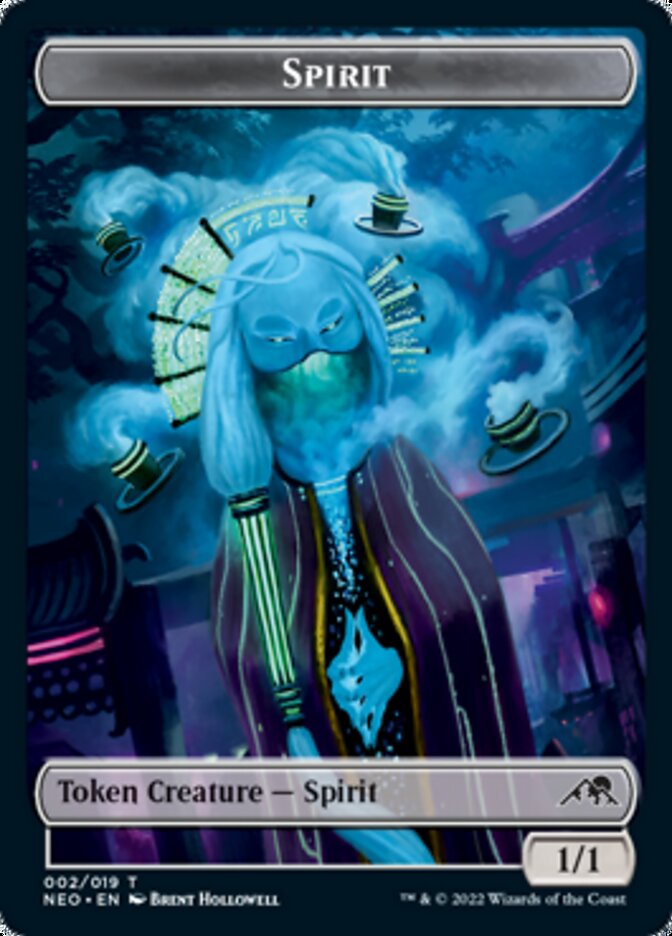 Spirit Token (002) [Kamigawa: Neon Dynasty Tokens] | Play N Trade Winnipeg