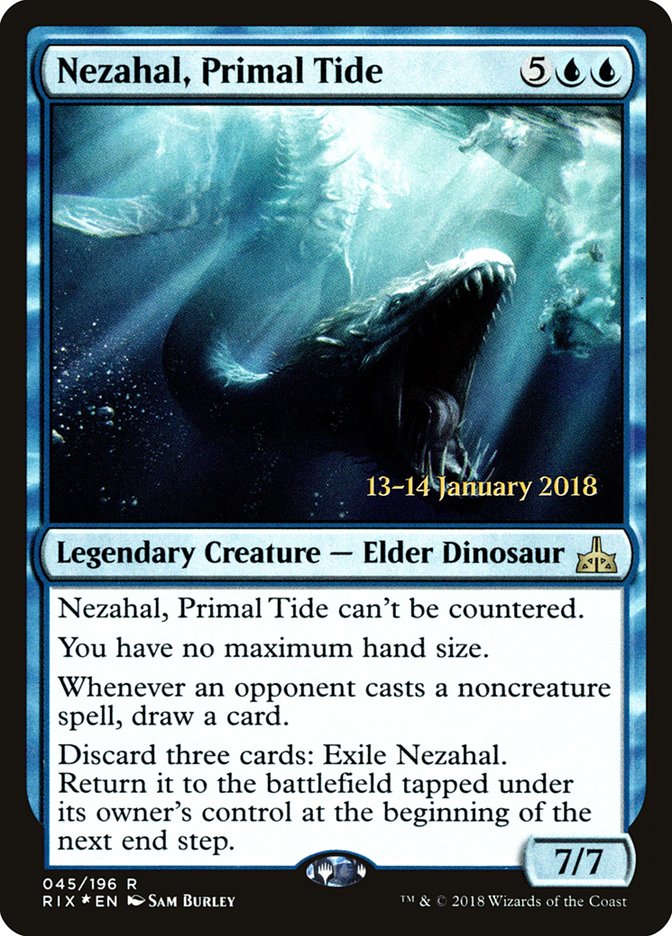 Nezahal, Primal Tide [Rivals of Ixalan Prerelease Promos] | Play N Trade Winnipeg