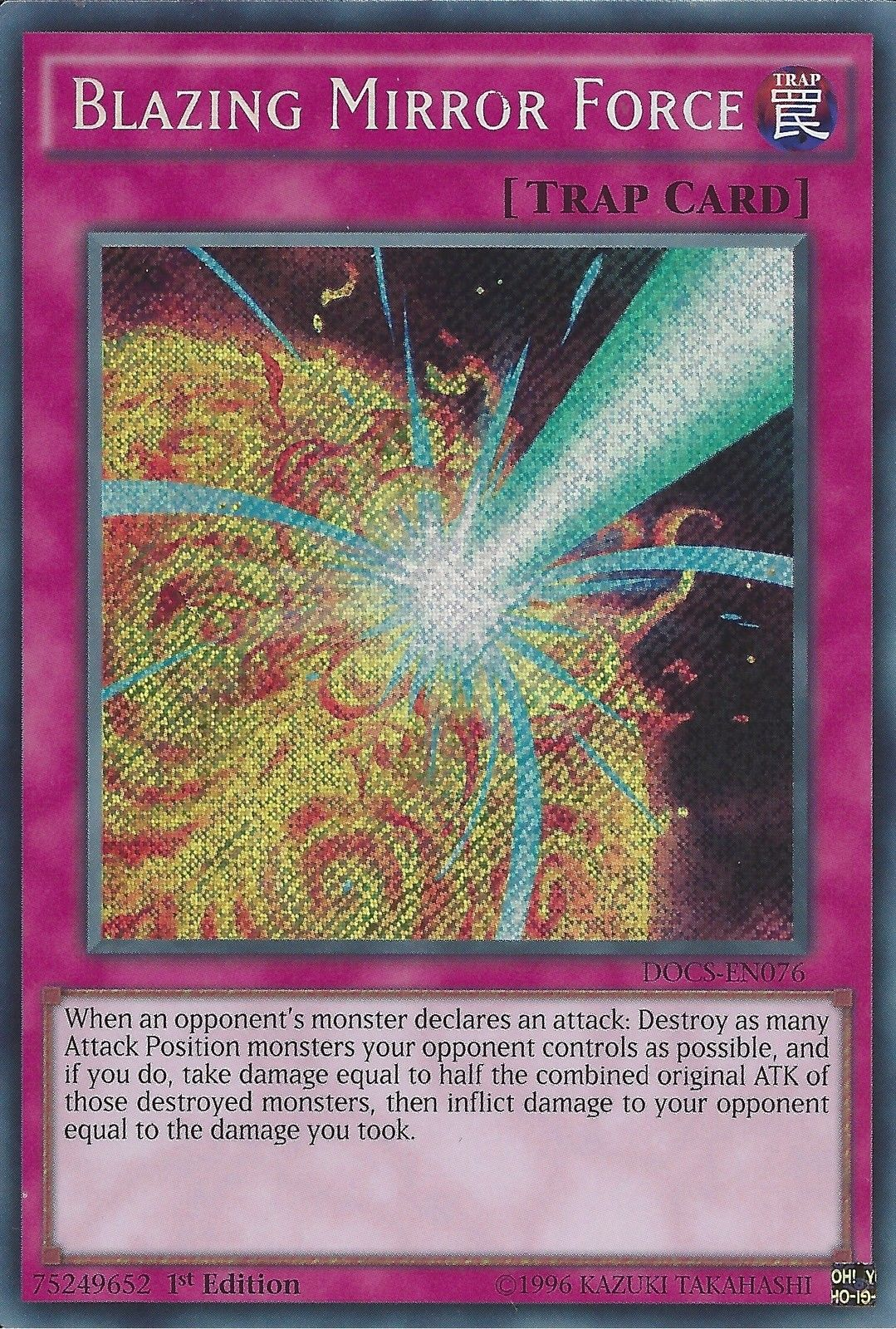 Blazing Mirror Force [DOCS-EN076] Secret Rare | Play N Trade Winnipeg