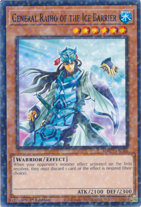 General Raiho of the Ice Barrier (Duel Terminal) [HAC1-EN046] Common | Play N Trade Winnipeg