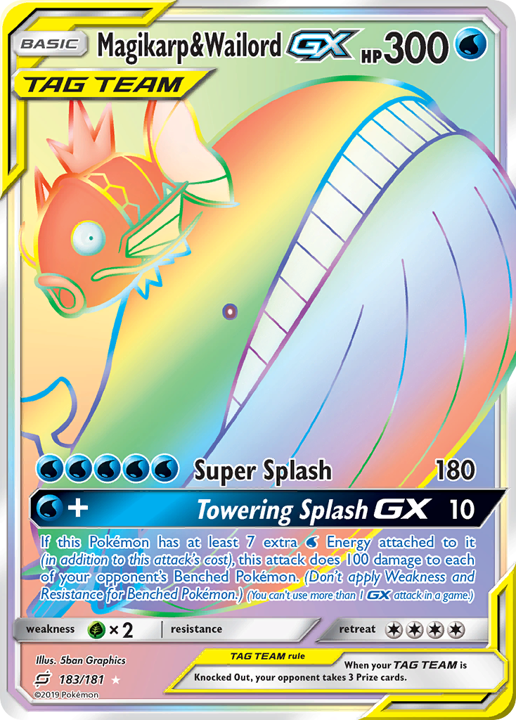 Magikarp & Wailord GX (183/181) [Sun & Moon: Team Up] | Play N Trade Winnipeg