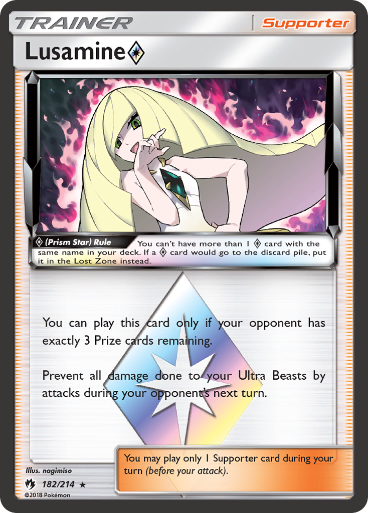 Lusamine (182/214) (Prism Star) [Sun & Moon: Lost Thunder] | Play N Trade Winnipeg