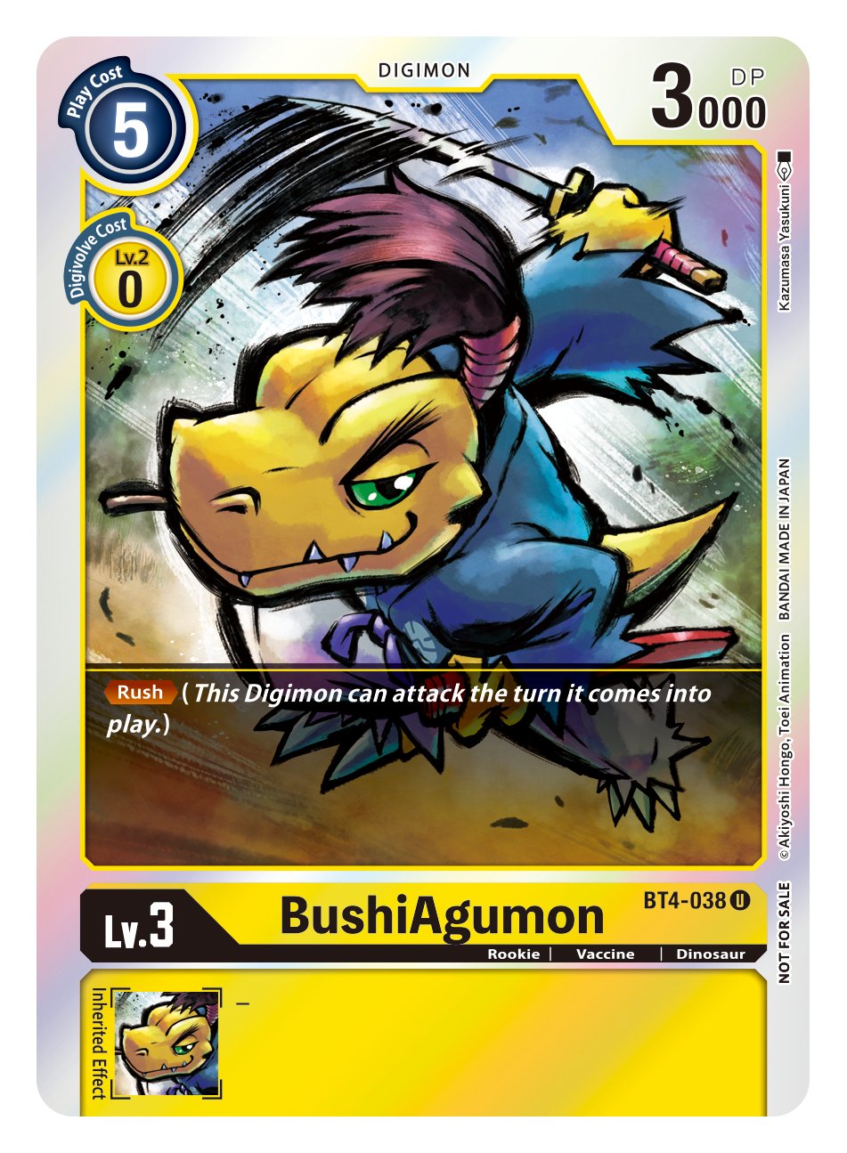 BushiAgumon [BT4-038] (Event Pack 2) [Great Legend] | Play N Trade Winnipeg