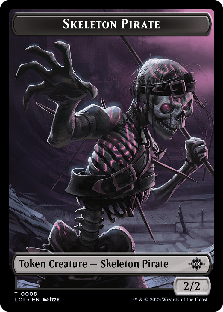 Fungus Dinosaur // Skeleton Pirate Double-Sided Token [The Lost Caverns of Ixalan Tokens] | Play N Trade Winnipeg