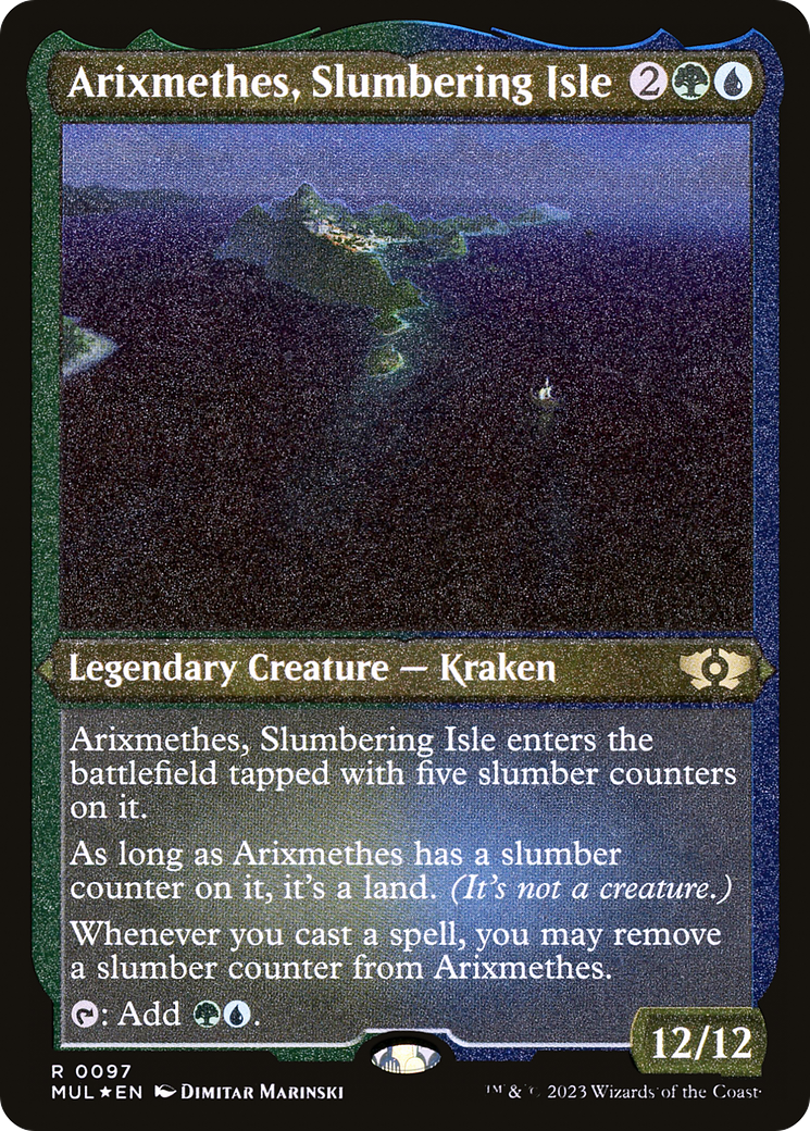 Arixmethes, Slumbering Isle (Foil Etched) [Multiverse Legends] | Play N Trade Winnipeg