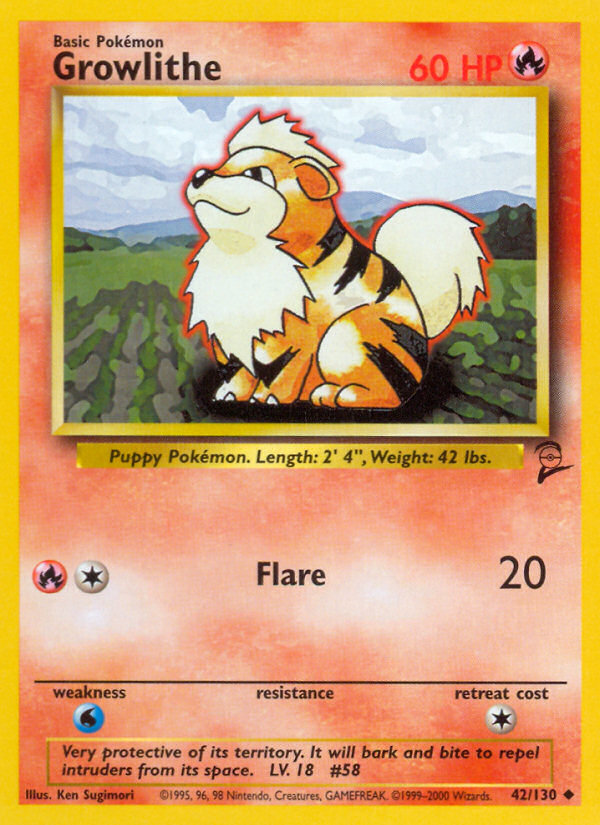 Growlithe (42/130) [Base Set 2] | Play N Trade Winnipeg