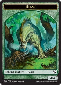 Beast (013) // Plant Double-sided Token [Commander 2018 Tokens] | Play N Trade Winnipeg