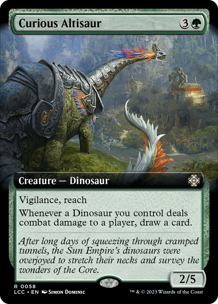 Curious Altisaur (Extended Art) [The Lost Caverns of Ixalan Commander] | Play N Trade Winnipeg