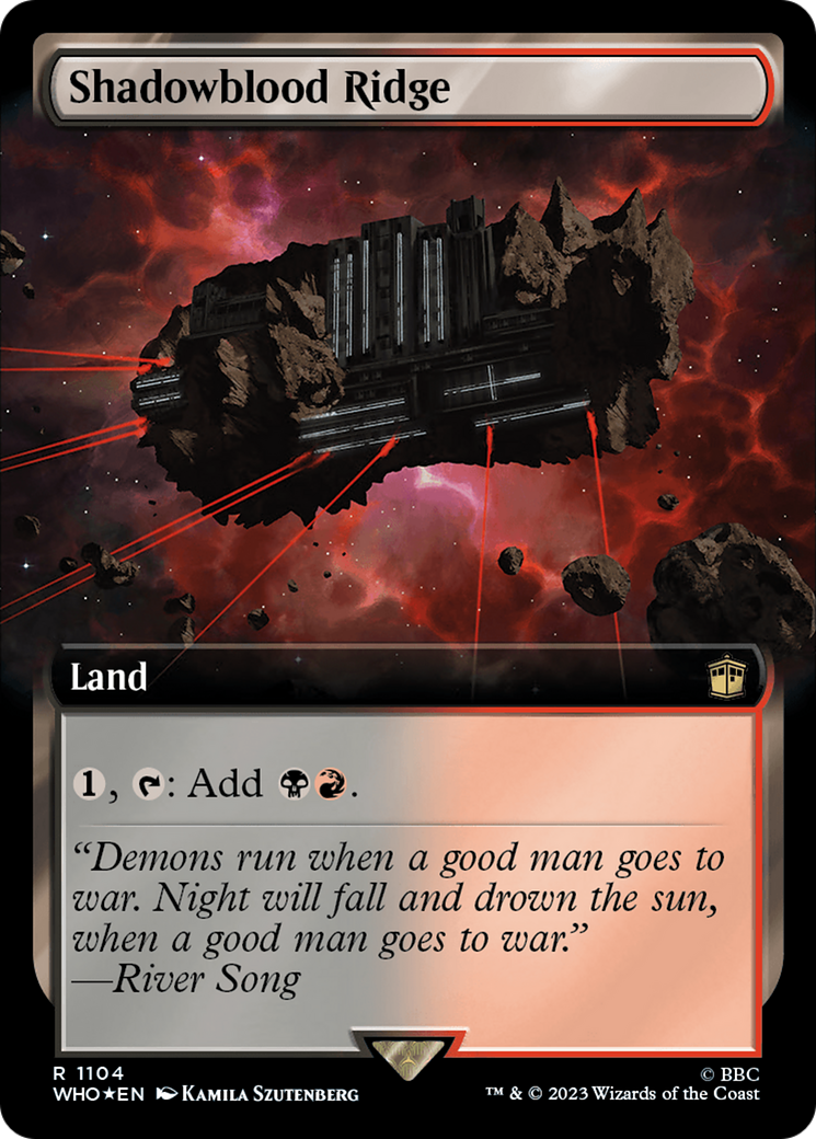Shadowblood Ridge (Extended Art) (Surge Foil) [Doctor Who] | Play N Trade Winnipeg