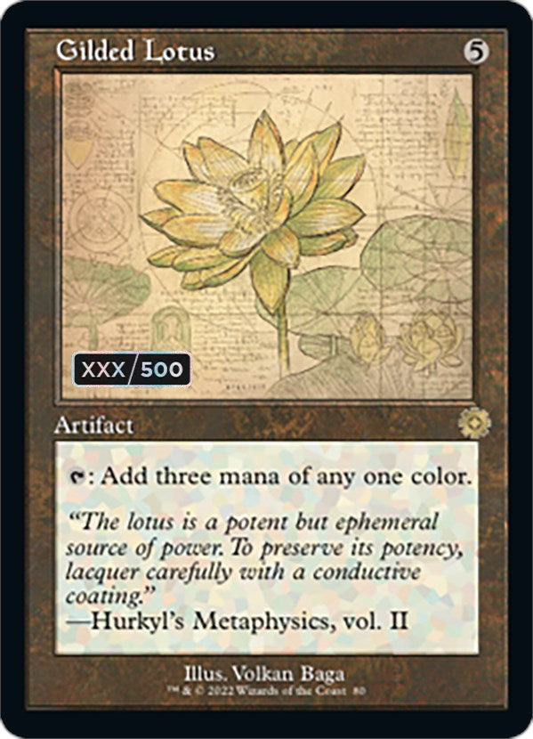 Gilded Lotus (Retro Schematic) (Serial Numbered) [The Brothers' War Retro Artifacts] | Play N Trade Winnipeg