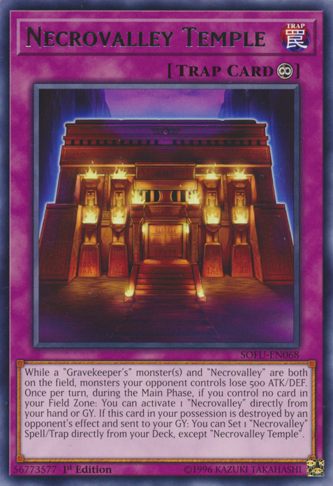 Necrovalley Temple [SOFU-EN068] Rare | Play N Trade Winnipeg