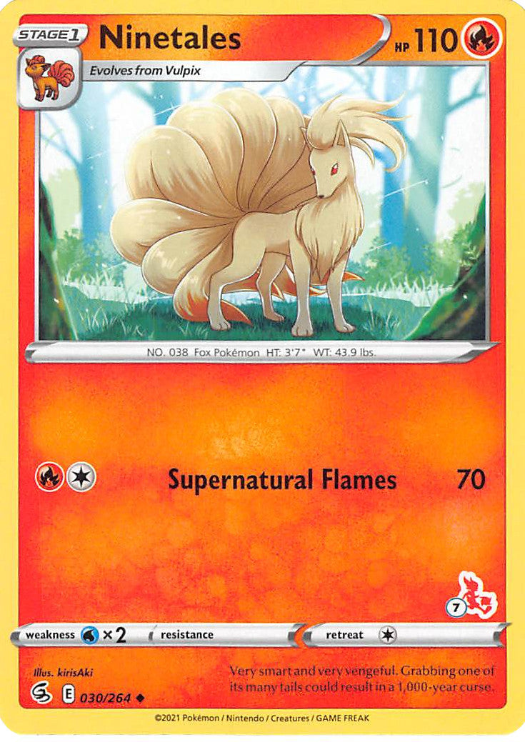 Ninetales (30/264) (Cinderace Stamp #7) [Battle Academy 2022] | Play N Trade Winnipeg