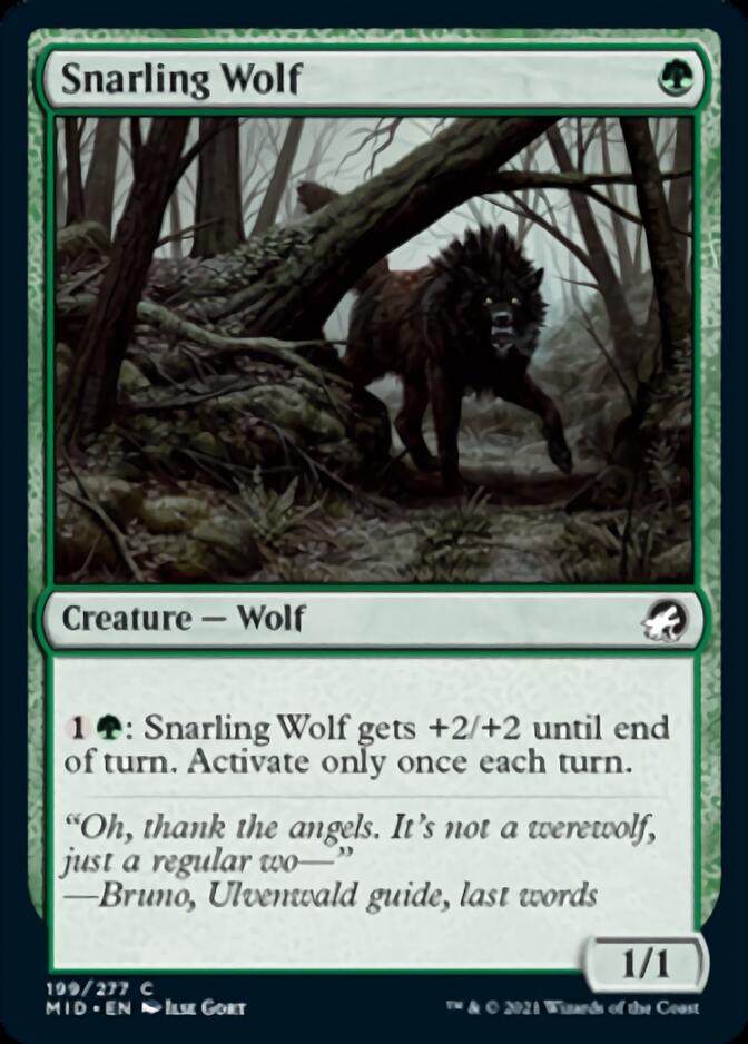 Snarling Wolf [Innistrad: Midnight Hunt] | Play N Trade Winnipeg