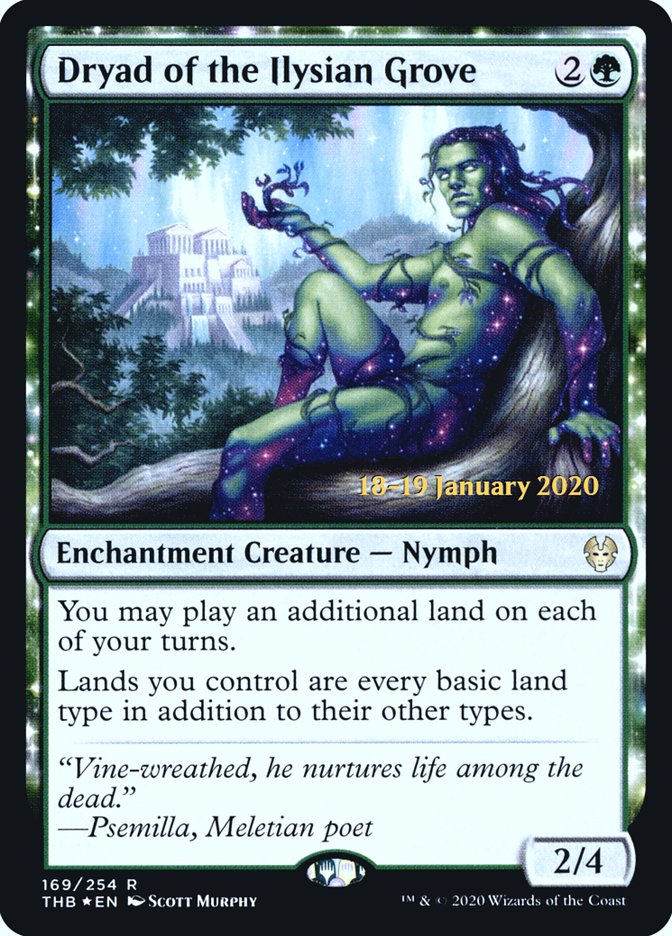 Dryad of the Ilysian Grove [Theros Beyond Death Prerelease Promos] | Play N Trade Winnipeg