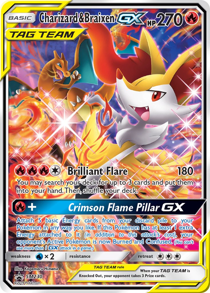 Charizard & Braixen GX (SM230) [Sun & Moon: Black Star Promos] | Play N Trade Winnipeg