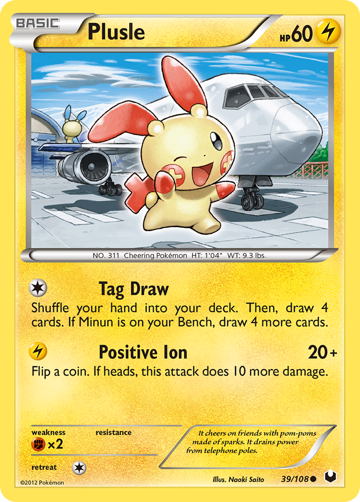 Plusle (39/108) [Black & White: Dark Explorers] | Play N Trade Winnipeg