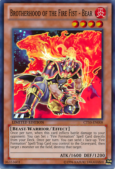 Brotherhood of the Fire Fist - Bear [CT10-EN008] Super Rare | Play N Trade Winnipeg