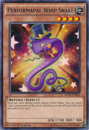 Performapal Whip Snake [MP15-EN062] Rare | Play N Trade Winnipeg