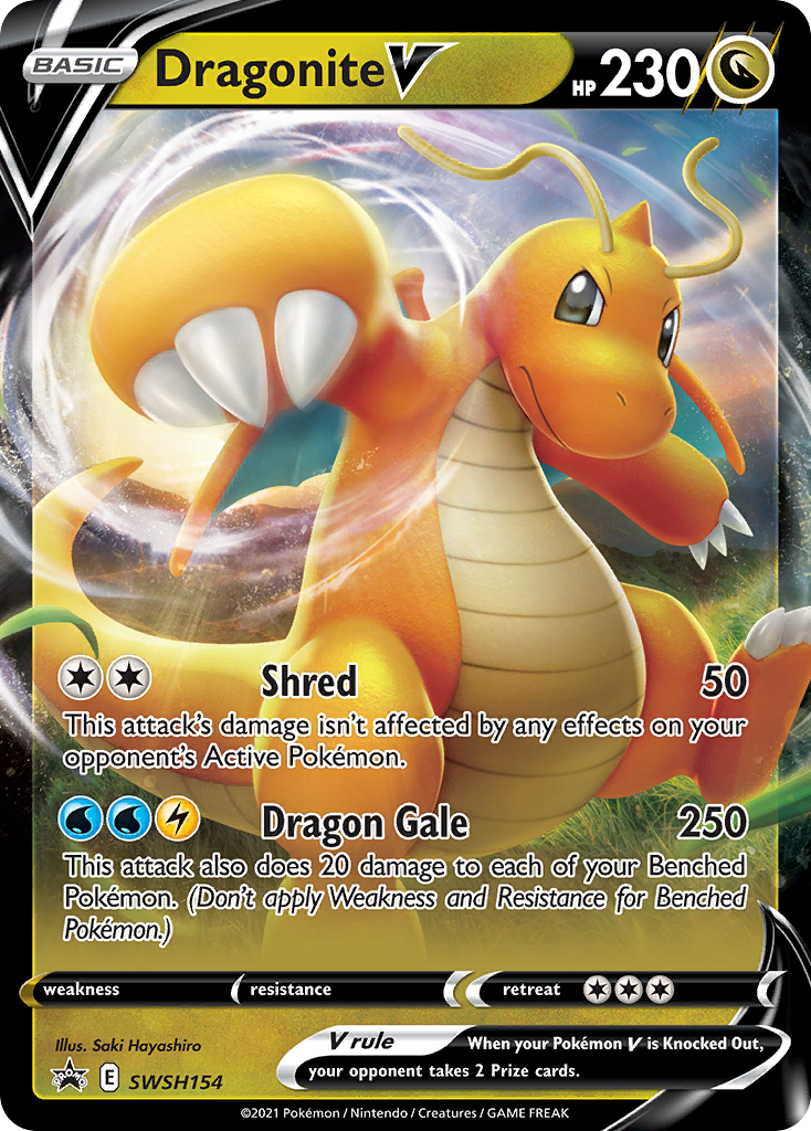 Dragonite V (SWSH154) (Jumbo Card) [Sword & Shield: Black Star Promos] | Play N Trade Winnipeg