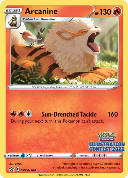 Arcanine (SWSH304) (Illustration Contest 2022) [Sword & Shield: Black Star Promos] | Play N Trade Winnipeg