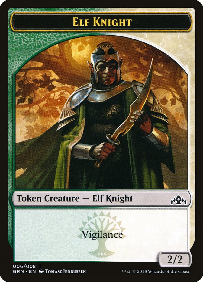 Elf Knight [Guilds of Ravnica Tokens] | Play N Trade Winnipeg